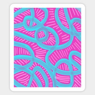 Neon Swirls Sticker